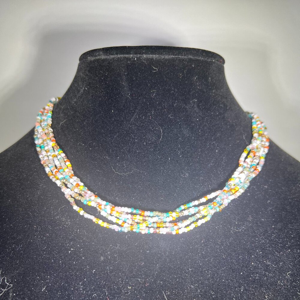 Loft Multi-Colored Multi-Layered Bead Necklace (L… - image 1